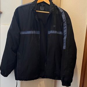 Champion Black Full-Zip Jacket-Large
